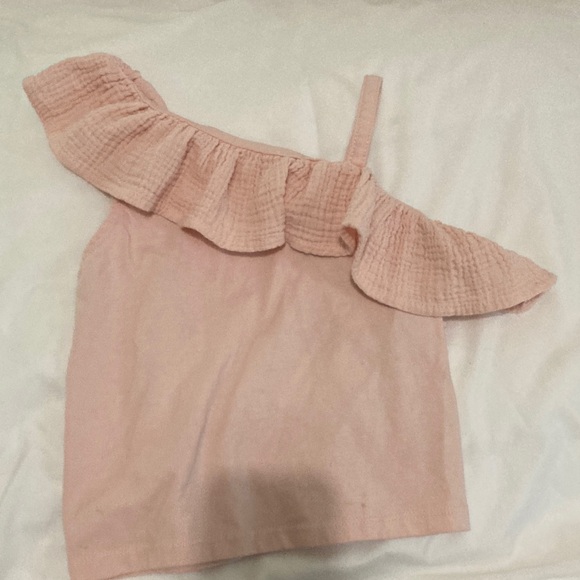 Pink Off-The-Shoulder Ruffled Top - Picture 1 of 14